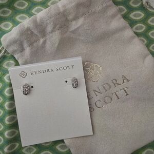 Kendra Scott Sparkling Silver Stud Earrings